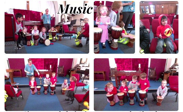 Image of Reception Class - A Music Lesson at the Church!